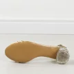 Złote silikonowe sandały damskie na obcasie z kryształami, transparentne DiA X1012