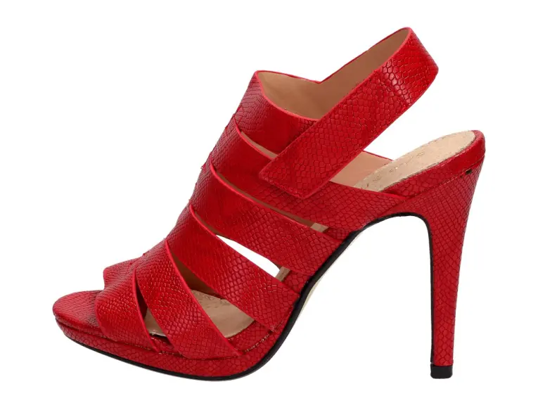 Czerwone szpilki damskie sandały Sabatina Ny58