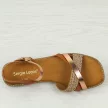 Brązowe płaskie sandały damskie Sergio Leone Sk085H