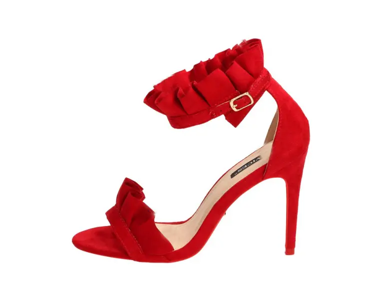 Czerwone sandały,szpilki damskie Vices 5084-19