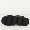 Czarne sandały damskie na koturnie Vinceza 58292