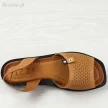 Brązowe skórzane sandały damskie IZZY 049 TAN