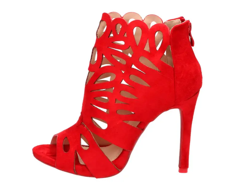 Czerwone szpilki damskie sandały Vices 1063-19