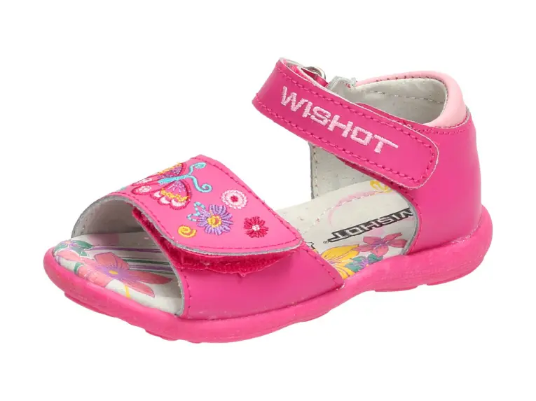 Sandałki, buty dziecięce Wishot 42-020a Fuxia