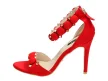 Czerwone sandały damskie szpilki Vices 6138-19