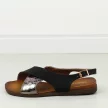 Czarne płaskie sandały damskie Sergio Leone Sk074H