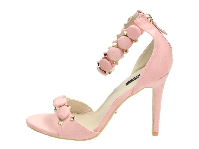 Różowe sandały damskie, szpilki Vices 6138-20