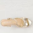Złote sandały damskie na szpilce Vinceza 17334