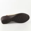 Beżowe skórzane sandały damskie na koturnie VINCEZA 43010