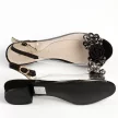 Czarne silikonowe sandały damskie na obcasie, transparentne SABATINA 380-10