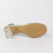 Szare silikonowe sandały damskie na słupku z ozdobą, transparentne DiA 1037-23
