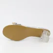 Srebrne silikonowe sandały damskie na słupku z kryształami, transparentne Dia 444