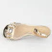 Złote silikonowe sandały damskie na słupku z kryształami, transparentne Dia 445