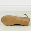 Beżowe POLSKIE sandały damskie na koturnie DEONI D532