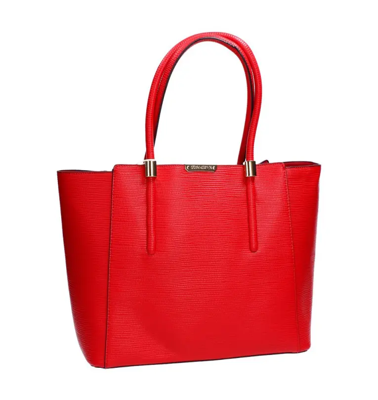 Piękna torebka damska kuferek 6403 Czerwona