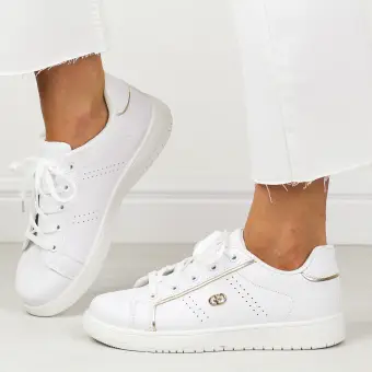 Białe sportowe buty damskie Potocki 01301