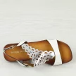 Białe płaskie sandały damskie Sergio Leone Sk070H