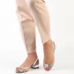 Srebrne silikonowe sandały damskie na obcasie, transparentne SABATINA 380-20