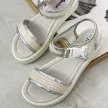 Białe sandały damskie na platformie AMERICAN CLUB 15162B