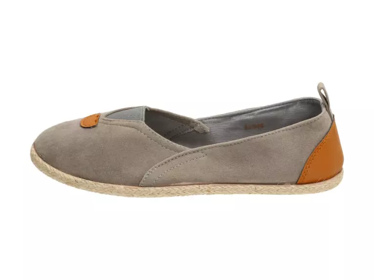 Szare espadryle damskie Wishot 32-190