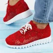 Czerwone plecione sportowe buty damskie T.SOKOLSKI 1982