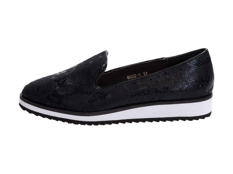 Piękne czarne lordsy buty damskie Vices 6022