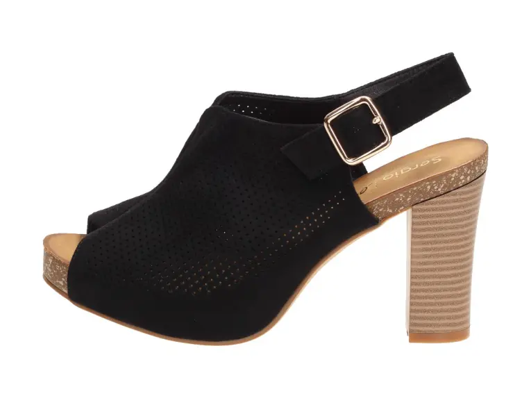 Czarne sandały damskie Sergio Leone Sk855