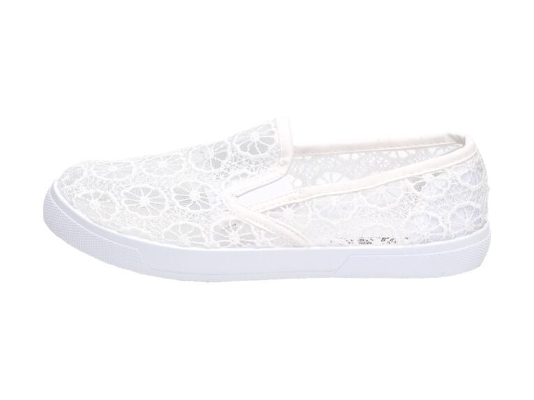 Slip On Białe tenisówki damskie Wishot 126