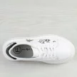 Białe skórzane sneakersy damskie na platformie Filippo Dp6300/24