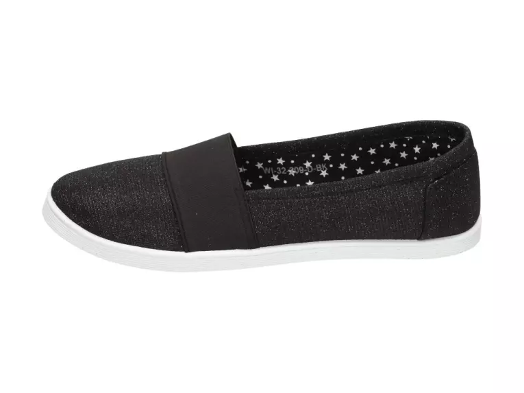 Slip On Czarne tenisówki damskie Wishot 32-209