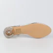 Srebrne silikonowe sandały damskie na obcasie z ozdobą, transparentne DiA 1037-05