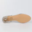 Srebrne silikonowe sandały damskie na obcasie z ozdobą, transparentne DiA 1037-05