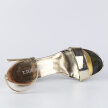 Złote sandały damskie na szpilce z zakrytą piętą T.SOKOLSKI FD04