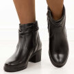 Czarne zimowe Polskie botki damskie Galant 3320