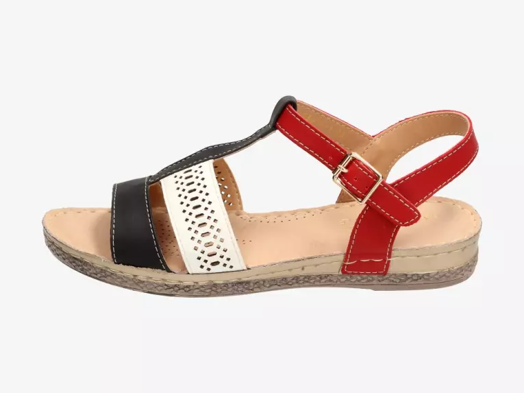 Comfort Czarne sandały damskie Sabatina 5041