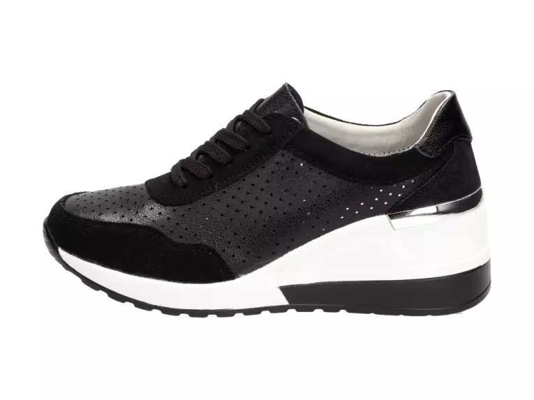 Czarne sneakersy damskie S.BARSKI 97799