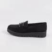 Czarne zamszowe mokasyny damskie na platformie, loafersy SERGIO LEONE MK757