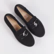 Czarne zamszowe mokasyny damskie na platformie, loafersy SERGIO LEONE MK757
