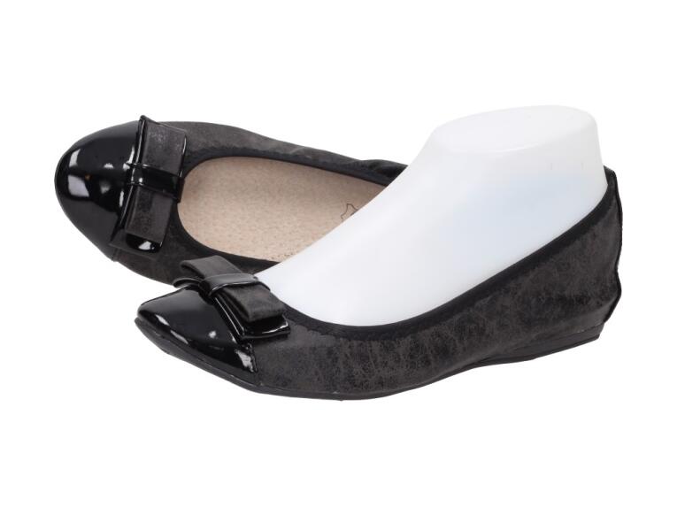 Czarne baletki damskie Vinceza Dp517 Koturna