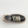 Czarne bkbe skórzane sneakersy damskie na platformie Filippo Dp6058/24
