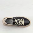 Czarne bkbe skórzane sneakersy damskie na platformie Filippo Dp6058/24