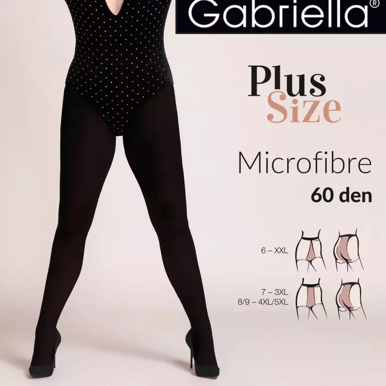 Rajstopy Gabriella Microfibre 60 den plus size neutro