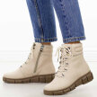 Beżowe skórzane botki damskie T.Sokolski Z25-238