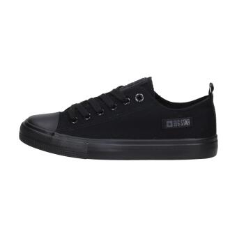 Czarne tekstylne trampki damskie Big Star Kk274009