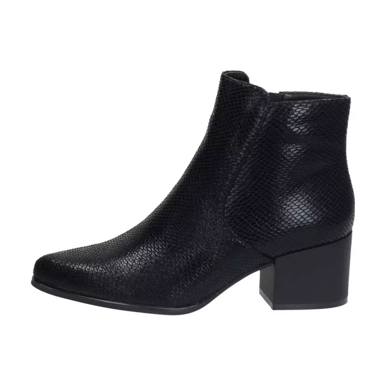 Czarne botki damskie na obcasie SERGIO LEONE BT628