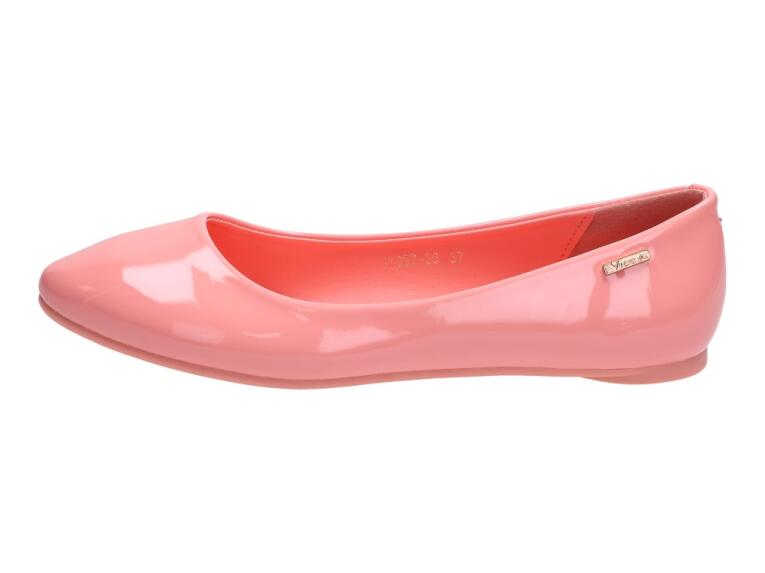 Różowe baleriny lakierowane buty Vices11037-20