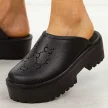 Czarne lekkie piankowe klapki damskie Bj691