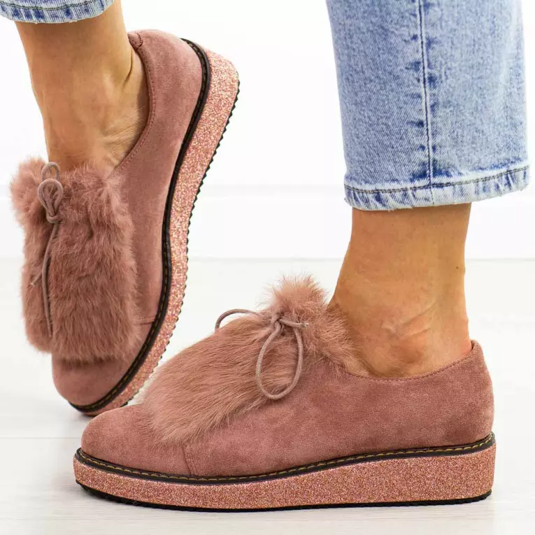 Różowe półbuty, buty damskie Vices 7203-20