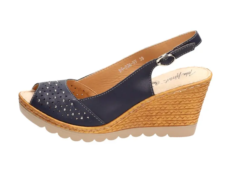Komfortowe sandały damskie Wishot Ds836 Granat