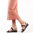 Różowe sandały damskie na koturnie SERGIO LEONE SK856